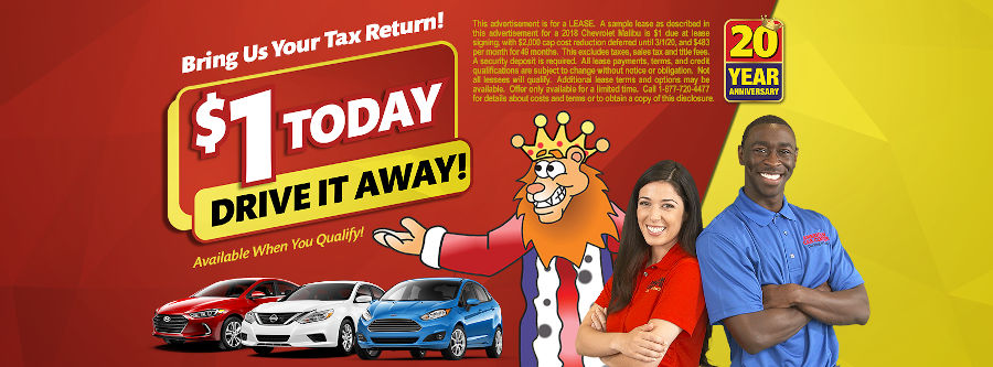 Tax Time Savings at American Car Center – Only $1 Down* with Your Tax Return